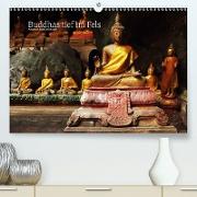 Buddhas tief im Fels (Premium, hochwertiger DIN A2 Wandkalender 2021, Kunstdruck in Hochglanz)