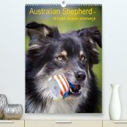 Australian Shepherd - Mit dem Aussie unterwegs (Premium, hochwertiger DIN A2 Wandkalender 2021, Kunstdruck in Hochglanz)