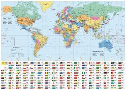 Philip's RGS World Wall Map (with Flags)