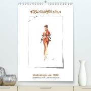 FIGURINEN 2021 - Modedesign von 1949 - Zeichnungen von Elina Ruffinengo (Premium, hochwertiger DIN A2 Wandkalender 2021, Kunstdruck in Hochglanz)