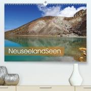 Neuseeland-Seen (Premium, hochwertiger DIN A2 Wandkalender 2021, Kunstdruck in Hochglanz)