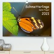 Schmetterlinge - Bunte Flieger 2021CH-Version (Premium, hochwertiger DIN A2 Wandkalender 2021, Kunstdruck in Hochglanz)