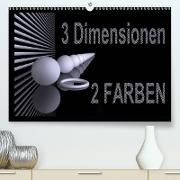 3 Dimensionen - 2 Farben (Premium, hochwertiger DIN A2 Wandkalender 2021, Kunstdruck in Hochglanz)
