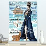 China Girls - Burlesque Sketches (Premium, hochwertiger DIN A2 Wandkalender 2021, Kunstdruck in Hochglanz)