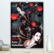 Geisha Asia Japan Pin-up Kalender (Premium, hochwertiger DIN A2 Wandkalender 2021, Kunstdruck in Hochglanz)