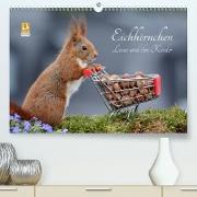 Eichhörnchen Luna und ihre Kinder (Premium, hochwertiger DIN A2 Wandkalender 2021, Kunstdruck in Hochglanz)
