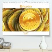 Bitcoins (Premium, hochwertiger DIN A2 Wandkalender 2021, Kunstdruck in Hochglanz)