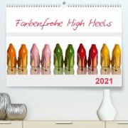 Farbenfrohe High Heels (Premium, hochwertiger DIN A2 Wandkalender 2021, Kunstdruck in Hochglanz)