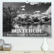 Buxtehude Impressionen in Schwarzweiß (Premium, hochwertiger DIN A2 Wandkalender 2021, Kunstdruck in Hochglanz)