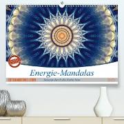 Energie-Mandalas in blau (Premium, hochwertiger DIN A2 Wandkalender 2021, Kunstdruck in Hochglanz)