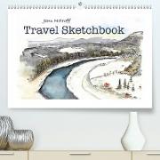 Travel Sketchbook (Premium, hochwertiger DIN A2 Wandkalender 2021, Kunstdruck in Hochglanz)