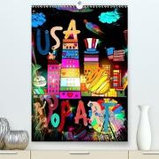 USA Pop Art by Nico Bielow (Premium, hochwertiger DIN A2 Wandkalender 2021, Kunstdruck in Hochglanz)