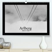 Arlberg black and white (Premium, hochwertiger DIN A2 Wandkalender 2021, Kunstdruck in Hochglanz)