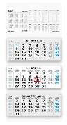 Dreimonatskalender 2021 32x70cm 5-sprachig blau 953-0015