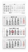 Dreimonatskalender 2021 32x70cm 5-sprachig rot 953-0011