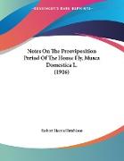 Notes On The Preoviposition Period Of The House Fly, Musca Domestica L. (1916)