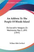 An Address To The People Of Rhode Island