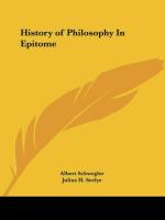 History of Philosophy In Epitome