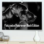 Flatcoated Retriever Black Edition (Premium, hochwertiger DIN A2 Wandkalender 2021, Kunstdruck in Hochglanz)