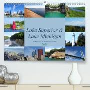Lake Superior & Lake Michigan (Premium, hochwertiger DIN A2 Wandkalender 2021, Kunstdruck in Hochglanz)
