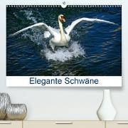 Elegante Schwäne (Premium, hochwertiger DIN A2 Wandkalender 2021, Kunstdruck in Hochglanz)