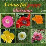 Colourful poppy blossoms (Wall Calendar 2021 300 × 300 mm Square)