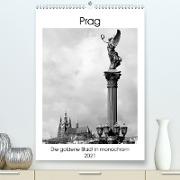 Prag - Die goldene Stadt in monochrom (Premium, hochwertiger DIN A2 Wandkalender 2021, Kunstdruck in Hochglanz)