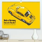 Made in Germany - Illustrationen deutscher Oldtimer (Premium, hochwertiger DIN A2 Wandkalender 2021, Kunstdruck in Hochglanz)