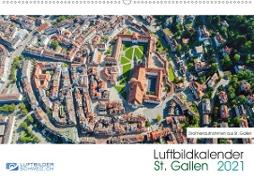 Luftbildkalender St. Gallen 2021CH-Version (Wandkalender 2021 DIN A2 quer)