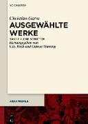 Christian Garve: Ausgewählte Werke. Kleine Schriften