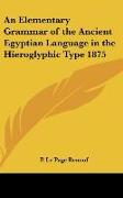 An Elementary Grammar of the Ancient Egyptian Language in the Hieroglyphic Type 1875