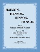 Hanson, Henson, Hinson, Hynson and Allied Family Names. Vol. III