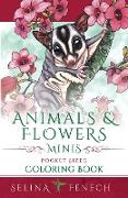 Animals and Flowers Minis - Pocket Sized Coloring Book