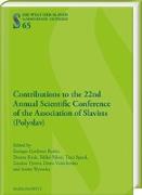 Contributions to the 22nd Annual Scientific Conference of the Association of Slavists (Polyslav)