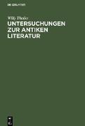 Untersuchungen zur antiken Literatur