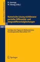 Numerische Lösung nichtlinearer partieller Differential- und Integrodifferentialgleichungen