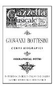 Giovanni Bottesini Cenni Biografici/Biographical Notes