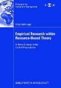 Empirical Research within Resource-based Theory