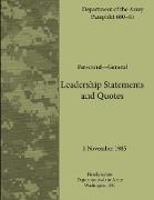 Leadership Statements and Quotes