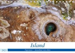 Island Topviews - Ansichten von oben (Tischkalender 2021 DIN A5 quer)