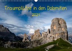 Traumplätze in den DolomitenAT-Version (Wandkalender 2021 DIN A3 quer)
