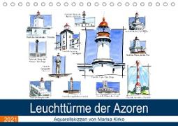 Leuchttürme der Azoren (Tischkalender 2021 DIN A5 quer)