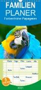Farbenfrohe Papageien - Familienplaner hoch (Wandkalender 2021 , 21 cm x 45 cm, hoch)