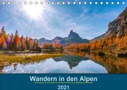 Wandern in den Alpen (Tischkalender 2021 DIN A5 quer)