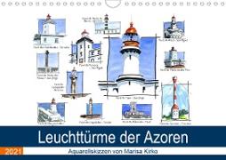 Leuchttürme der Azoren (Wandkalender 2021 DIN A4 quer)