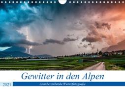 Gewitter in den AlpenAT-Version (Wandkalender 2021 DIN A4 quer)