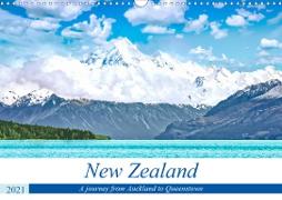 A journey from Auckland to Queenstown (Wall Calendar 2021 DIN A3 Landscape)