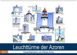 Leuchttürme der Azoren (Wandkalender 2021 DIN A2 quer)