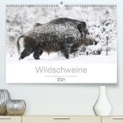 Wildschweine 2021 (Premium, hochwertiger DIN A2 Wandkalender 2021, Kunstdruck in Hochglanz)
