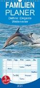 Delfine: Elegante Wellenreiter - Familienplaner hoch (Wandkalender 2021 , 21 cm x 45 cm, hoch)